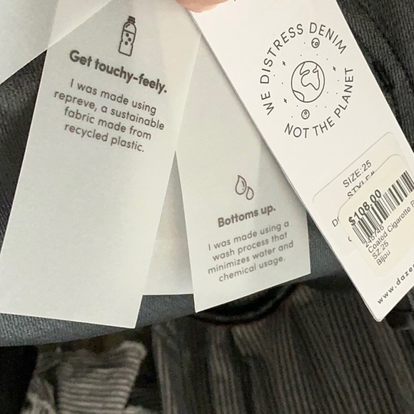 NWT Daze Denim *high rise daily driver -Coated Pants jeans organic fabric 24 31 - Picture 8 of 12
